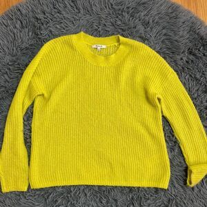 Madewell Yellow Green Alpaca Sweater Size XS